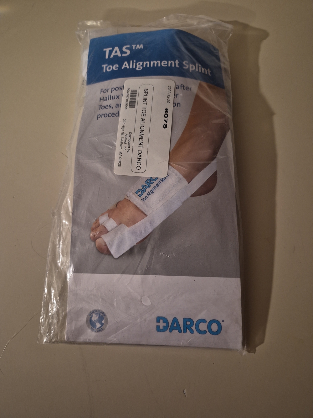 TAS Toe Alignment Splint - White